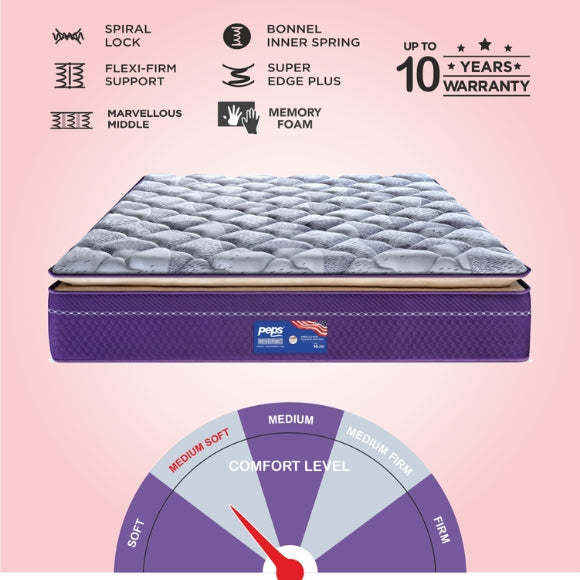 Peps Sanibel Plush Memory Foam Normal Top